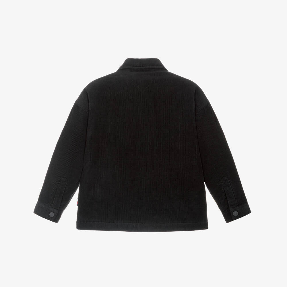 Tommy Hilfiger-قميص علوي قطن كوردروي لون أسود للأولاد | Childrensalon