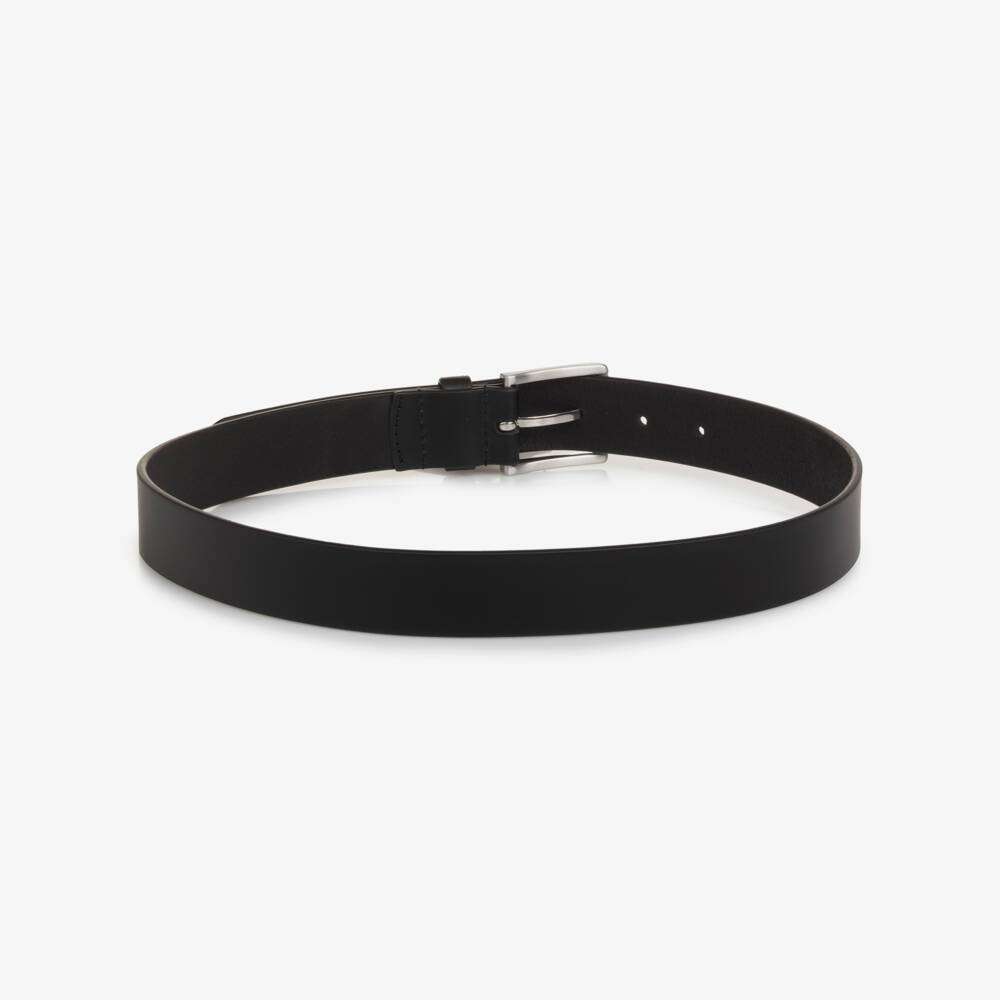Tommy Hilfiger-Boys Black Leather Belt | Childrensalon
