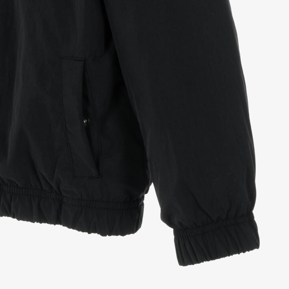 Tommy Hilfiger-Boys Black Padded Jacket with Flag Collar | Childrensalon