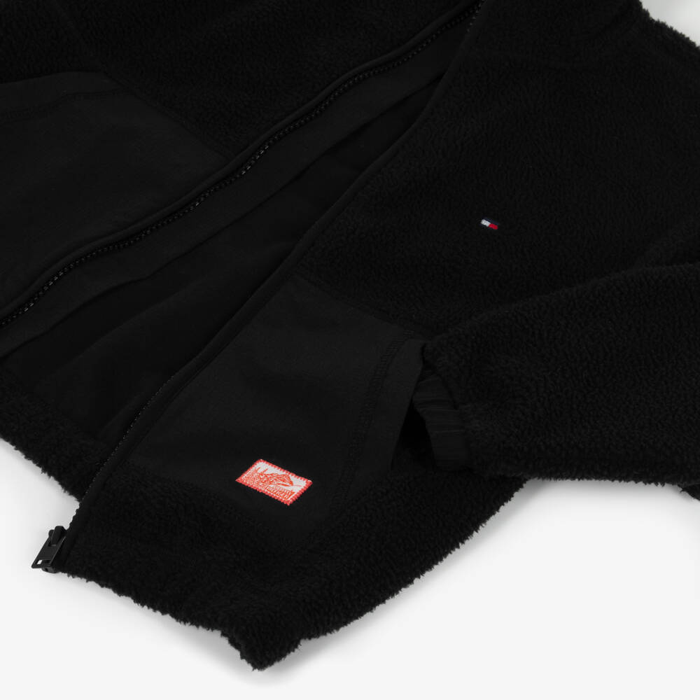 Tommy Hilfiger-Топ на молнии черный из полярного флиса для мальчиков | Childrensalon