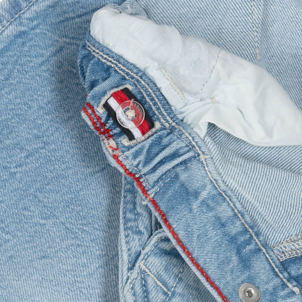 Tommy Hilfiger-Boys Blue Baggy Fit Denim Shorts | Childrensalon