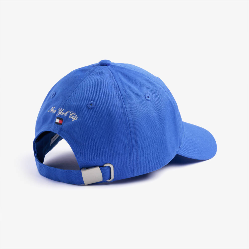 Tommy Hilfiger-Boys Blue Cotton Twill Baseball Cap | Childrensalon