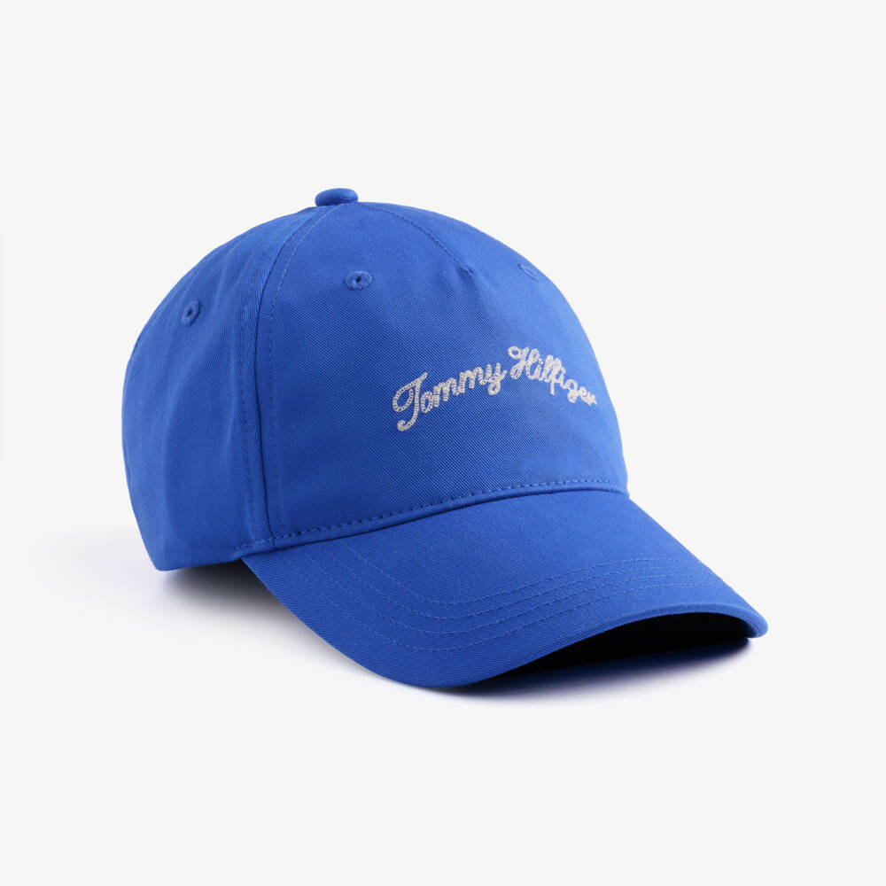 Tommy Hilfiger-Boys Blue Cotton Twill Baseball Cap | Childrensalon