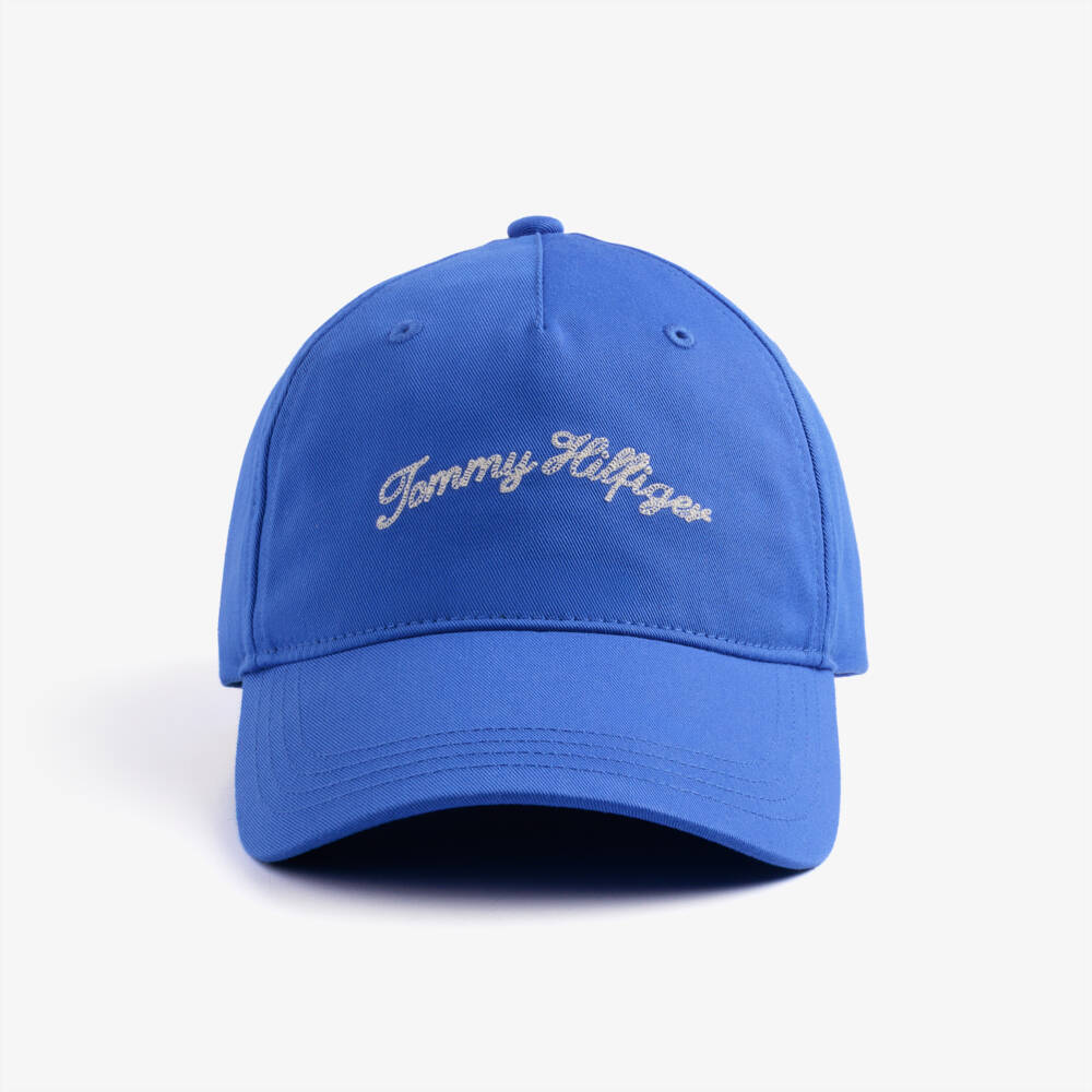 Tommy Hilfiger-Boys Blue Cotton Twill Baseball Cap | Childrensalon