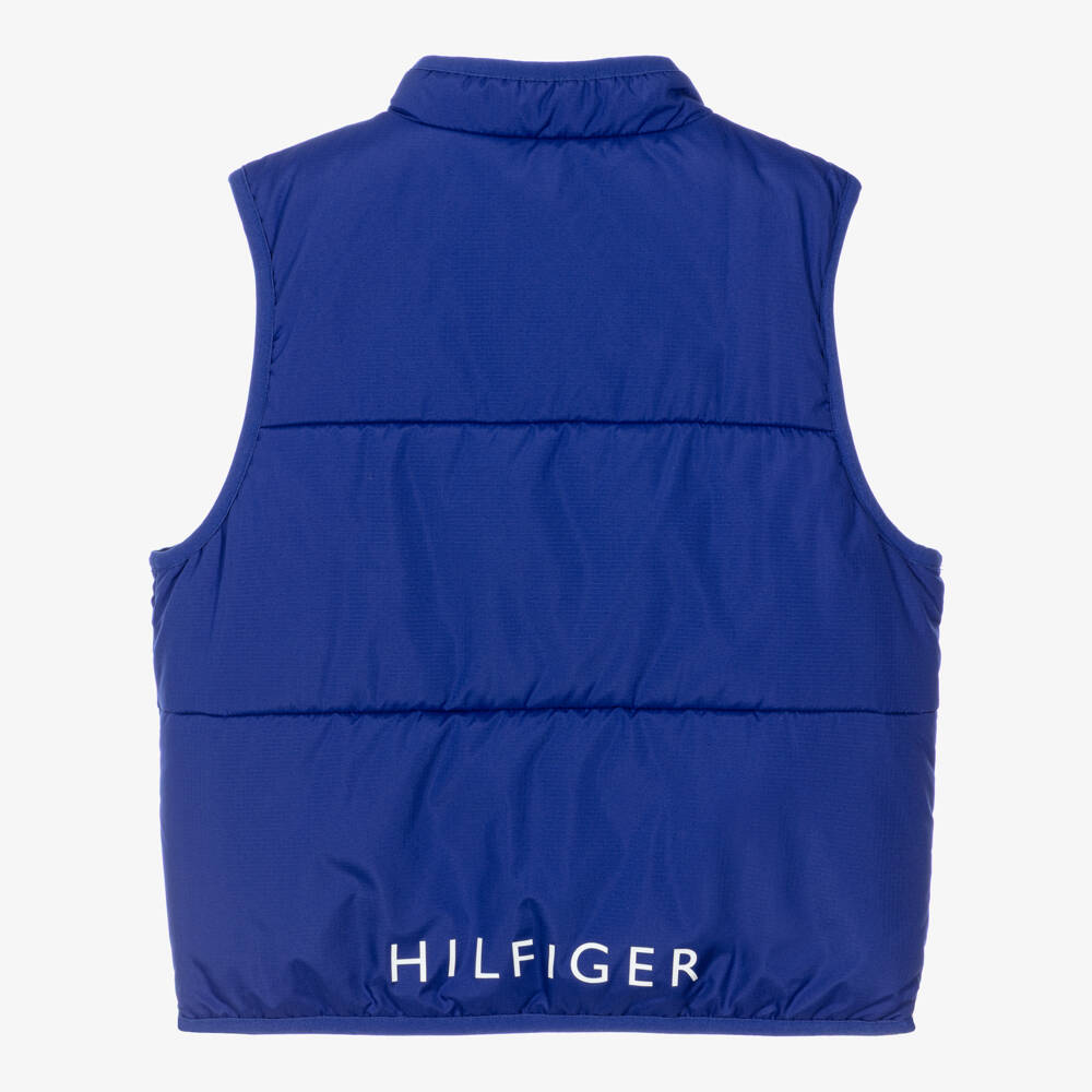 Tommy Hilfiger-Boys Blue Padded Ripstop Gilet | Childrensalon
