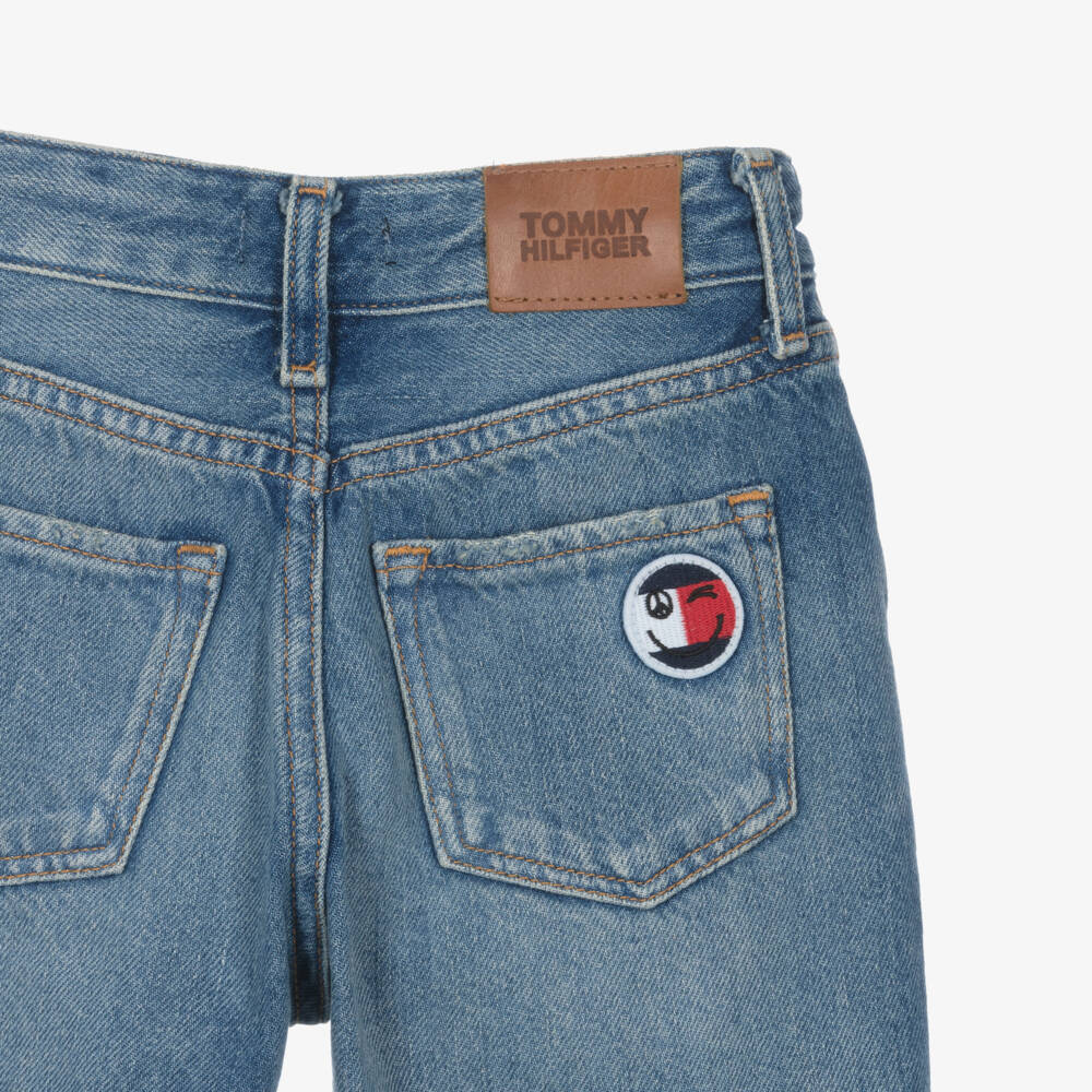 Tommy Hilfiger-Boys Blue Vintage Wash Tapered Jeans | Childrensalon