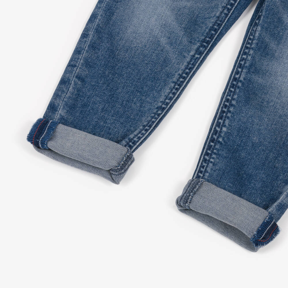 Tommy Hilfiger-Boys Blue Washed Scanton Vintage Slim Fit Jeans | Childrensalon