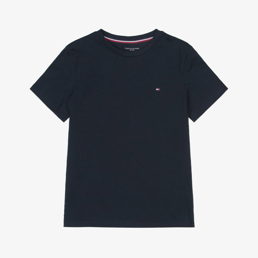 Tommy Hilfiger-Boys Blue & White Cotton T-Shirts (2 Pack) | Childrensalon