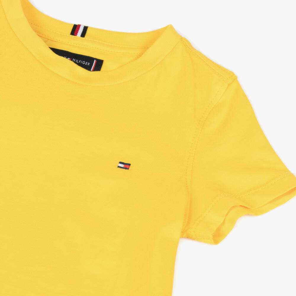 Tommy Hilfiger-Boys Bright Yellow Cotton T-Shirt | Childrensalon