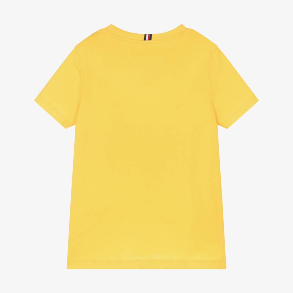 Tommy Hilfiger-Boys Bright Yellow Cotton T-Shirt | Childrensalon