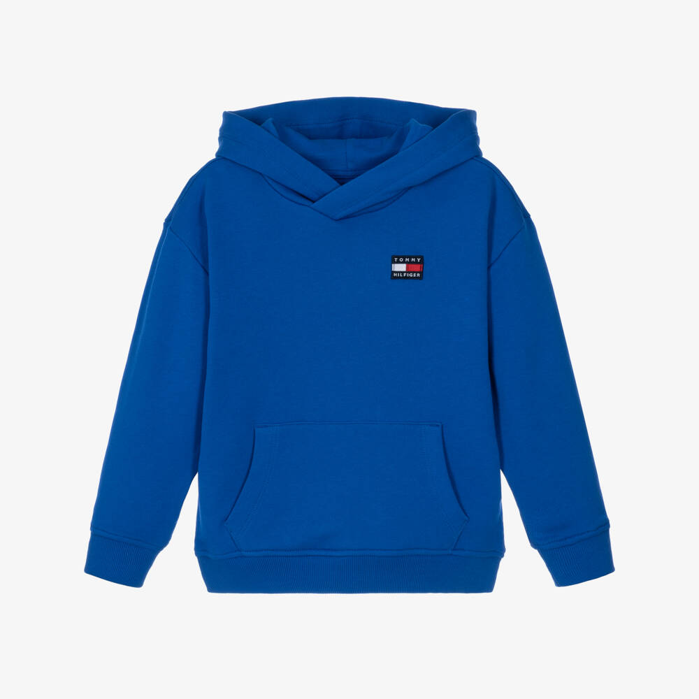Tommy Hilfiger-Boys Cobalt Blue Cotton Hoodie | Childrensalon
