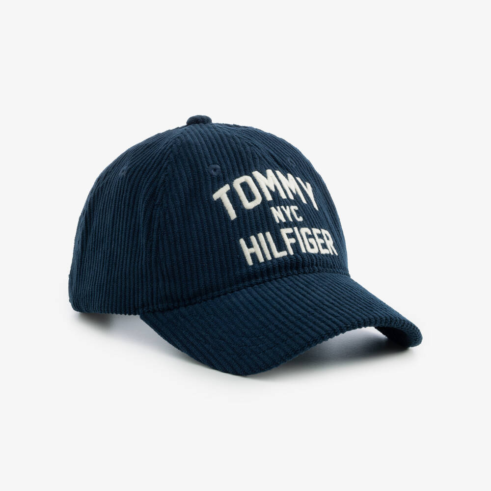 Tommy Hilfiger-Boys Dark Blue Corduroy Cap | Childrensalon