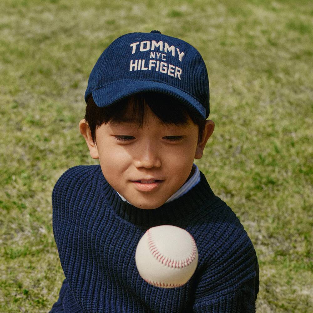Tommy Hilfiger-Boys Dark Blue Corduroy Cap | Childrensalon