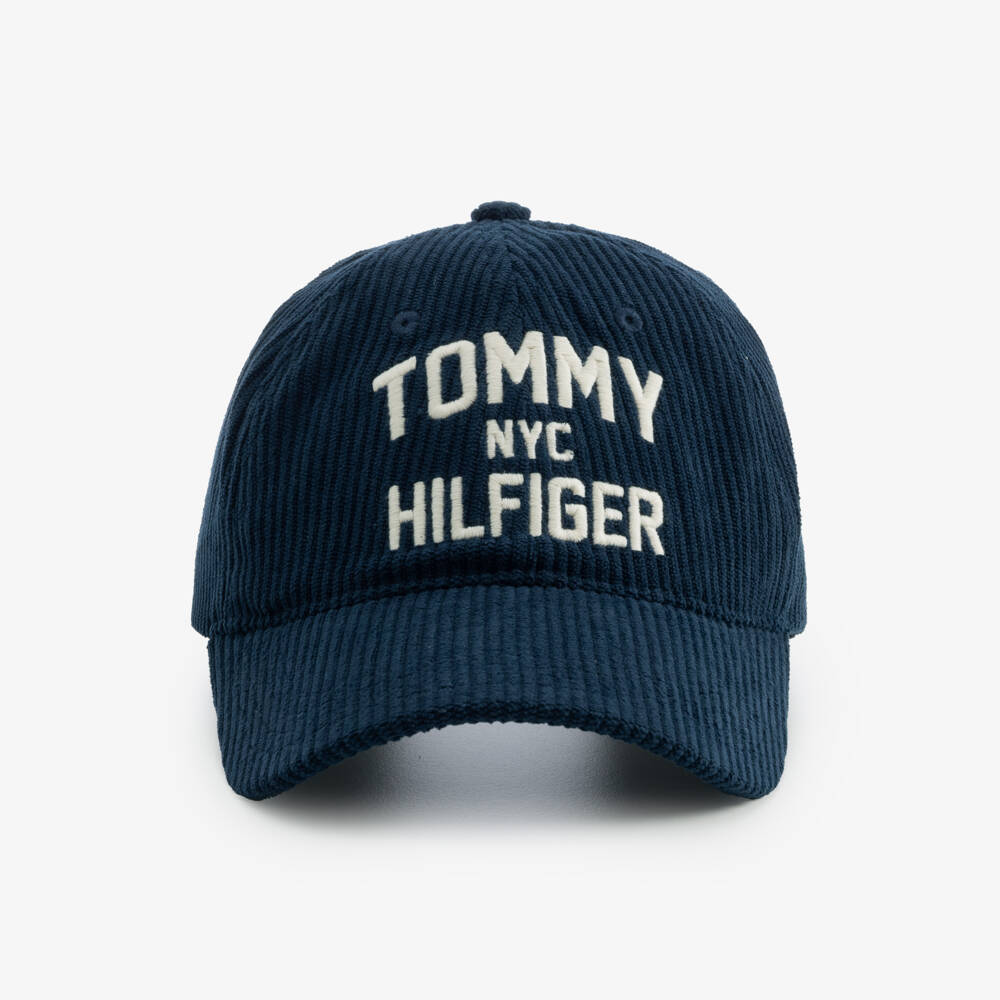 Tommy Hilfiger-Boys Dark Blue Corduroy Cap | Childrensalon
