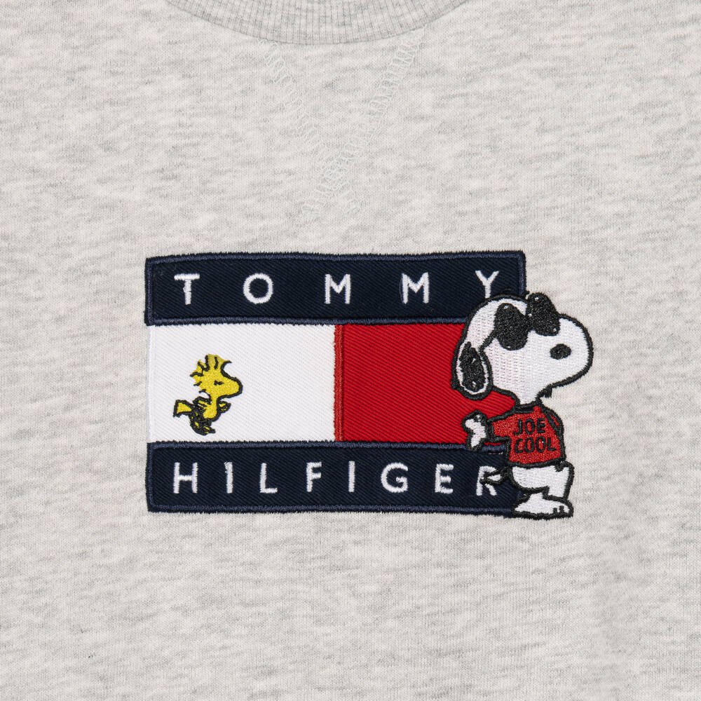 Tommy Hilfiger-Boys Grey Marl Peanuts Sweatshirt | Childrensalon