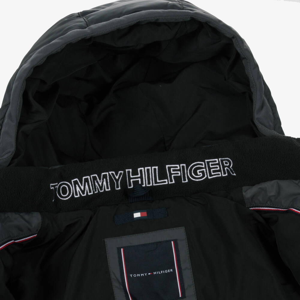 Tommy Hilfiger-معطف منفوخ لون رمادي للأولاد  | Childrensalon