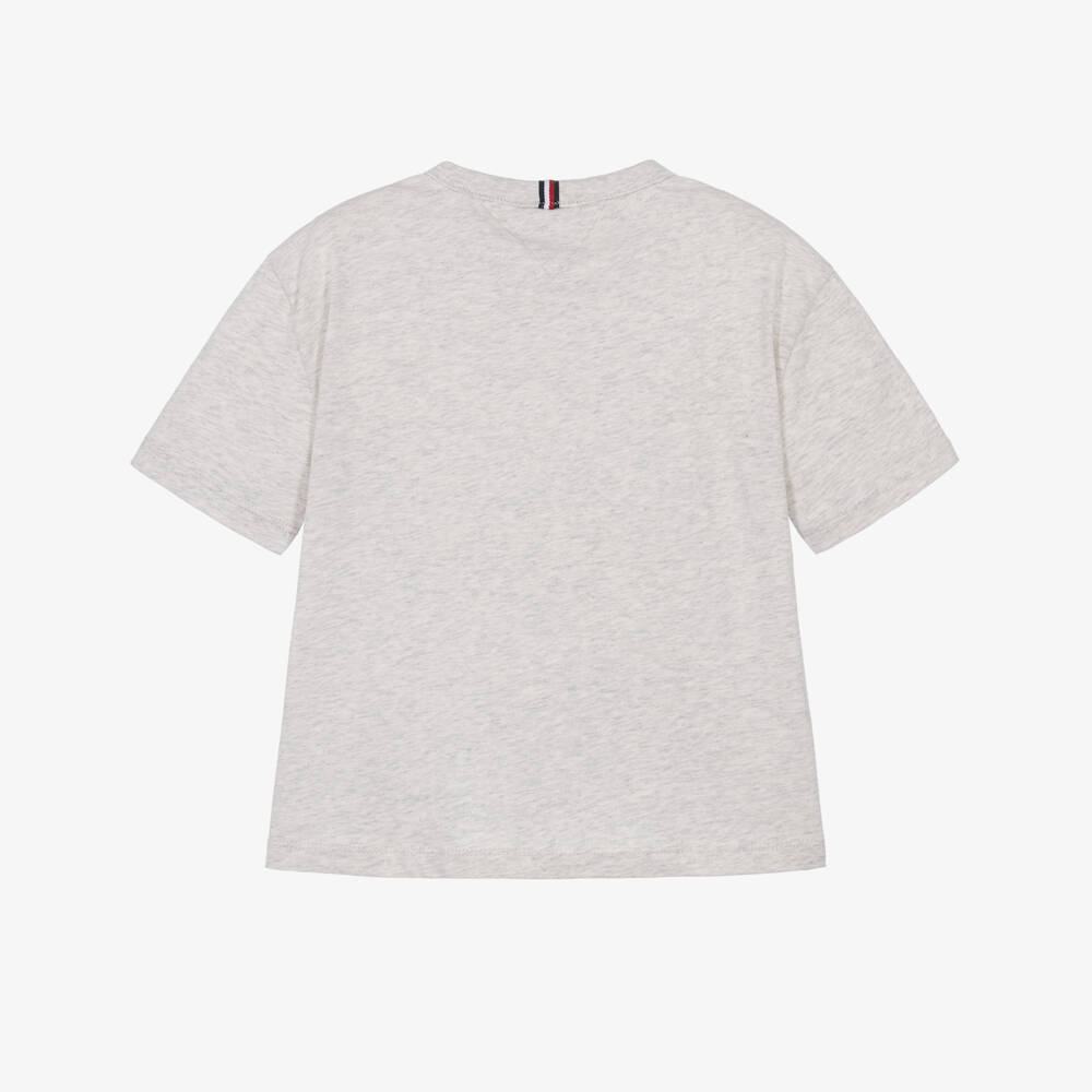 Tommy Hilfiger-Boys Grey TH Logo T-Shirt | Childrensalon
