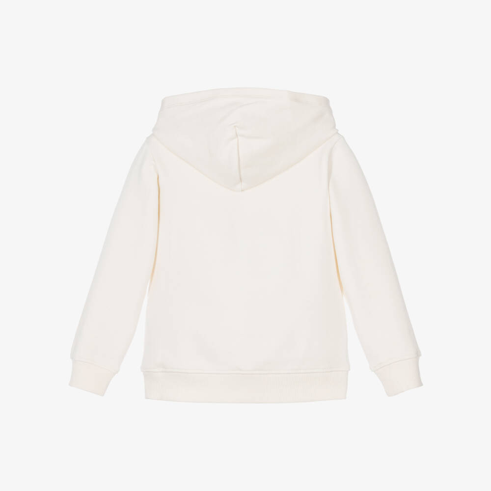 Tommy Hilfiger-Boys Ivory Hoodie with Flag Appliqué | Childrensalon