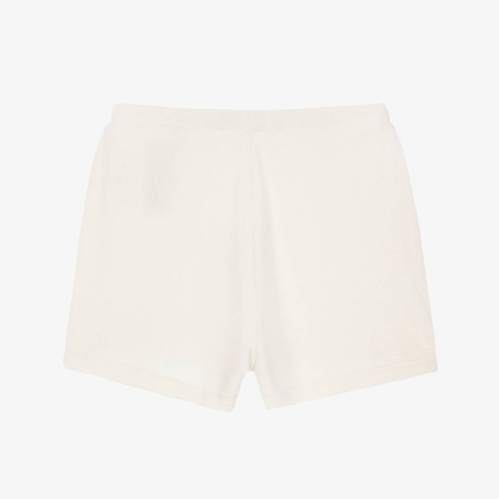 Tommy Hilfiger-Boys Ivory Towelling Beach Shorts | Childrensalon