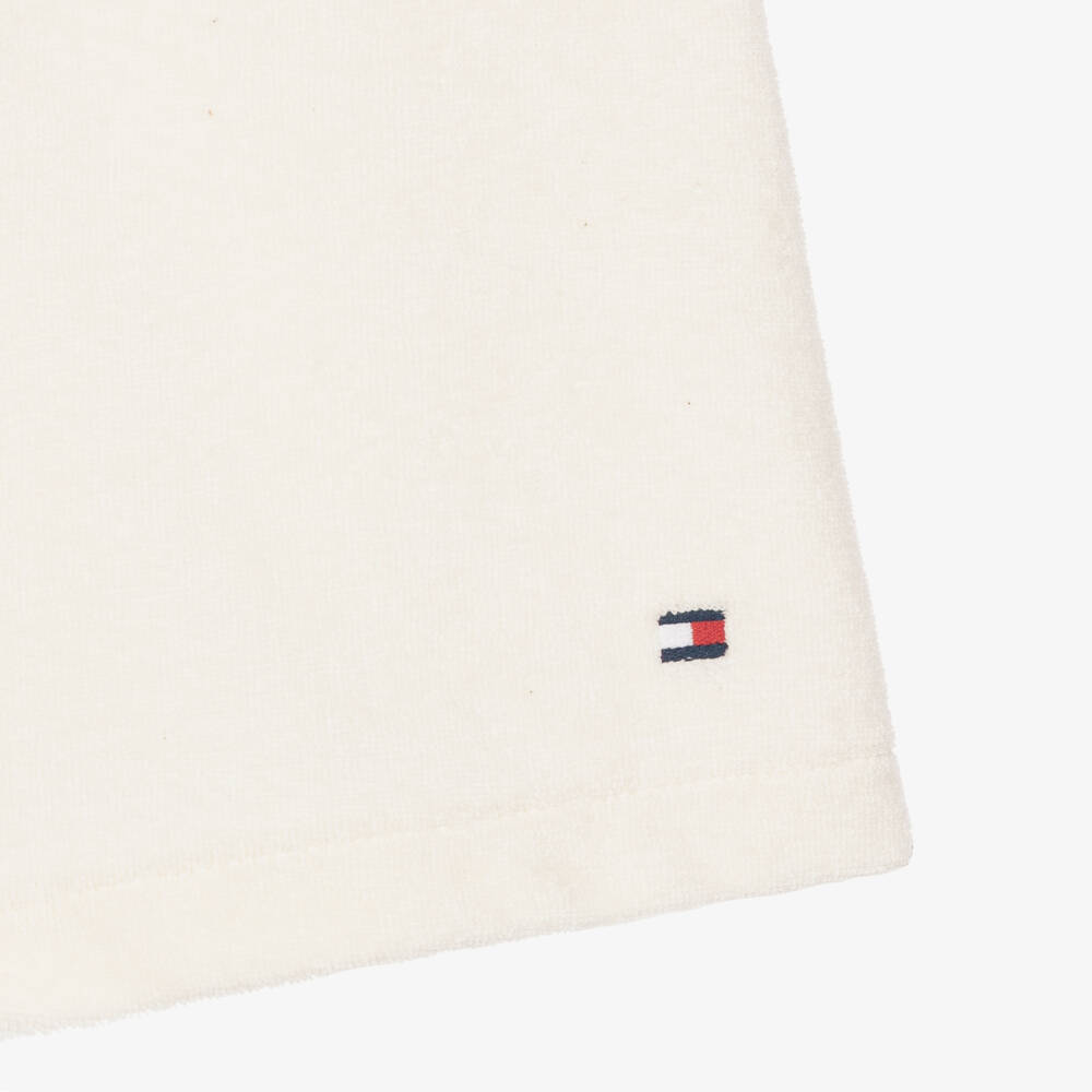 Tommy Hilfiger-Boys Ivory Towelling Beach Shorts | Childrensalon