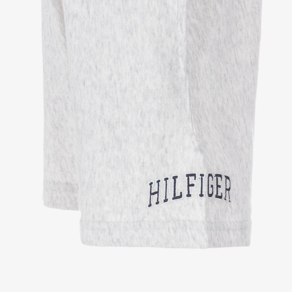 Tommy Hilfiger-Boys Light Grey Marl Jersey Shorts | Childrensalon