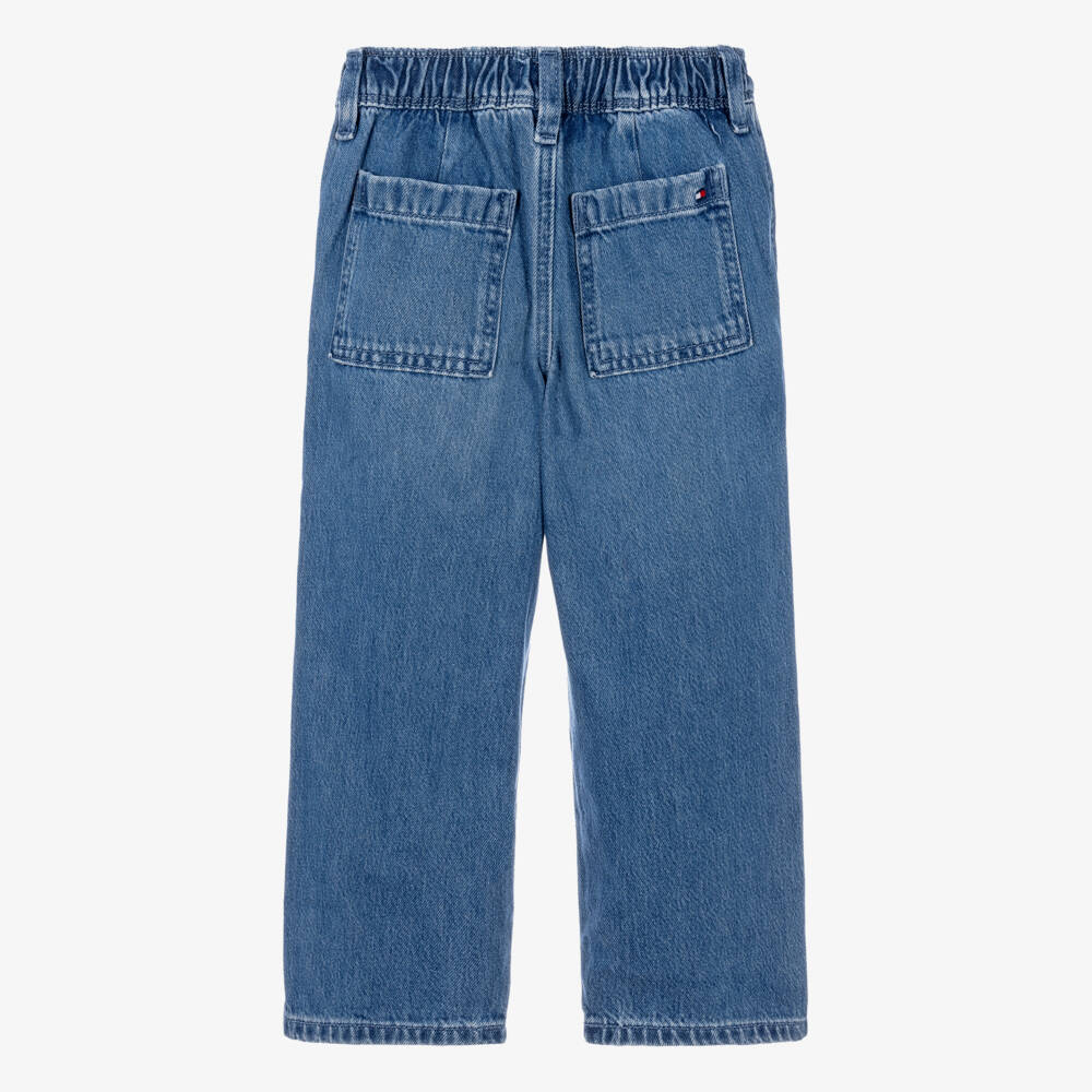 Tommy Hilfiger-Boys Mid Blue Denim Baggy Jeans | Childrensalon