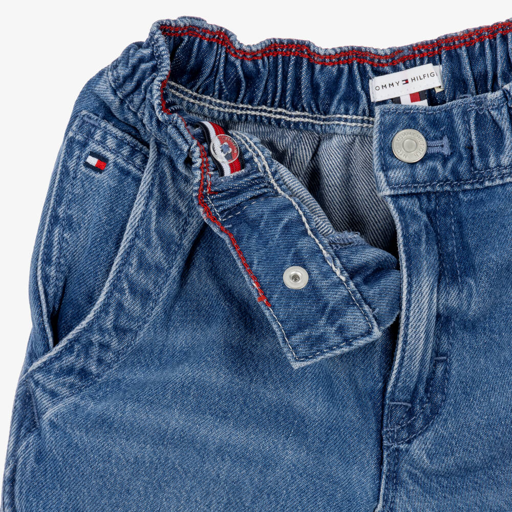 Tommy Hilfiger-Boys Mid Blue Denim Baggy Jeans | Childrensalon