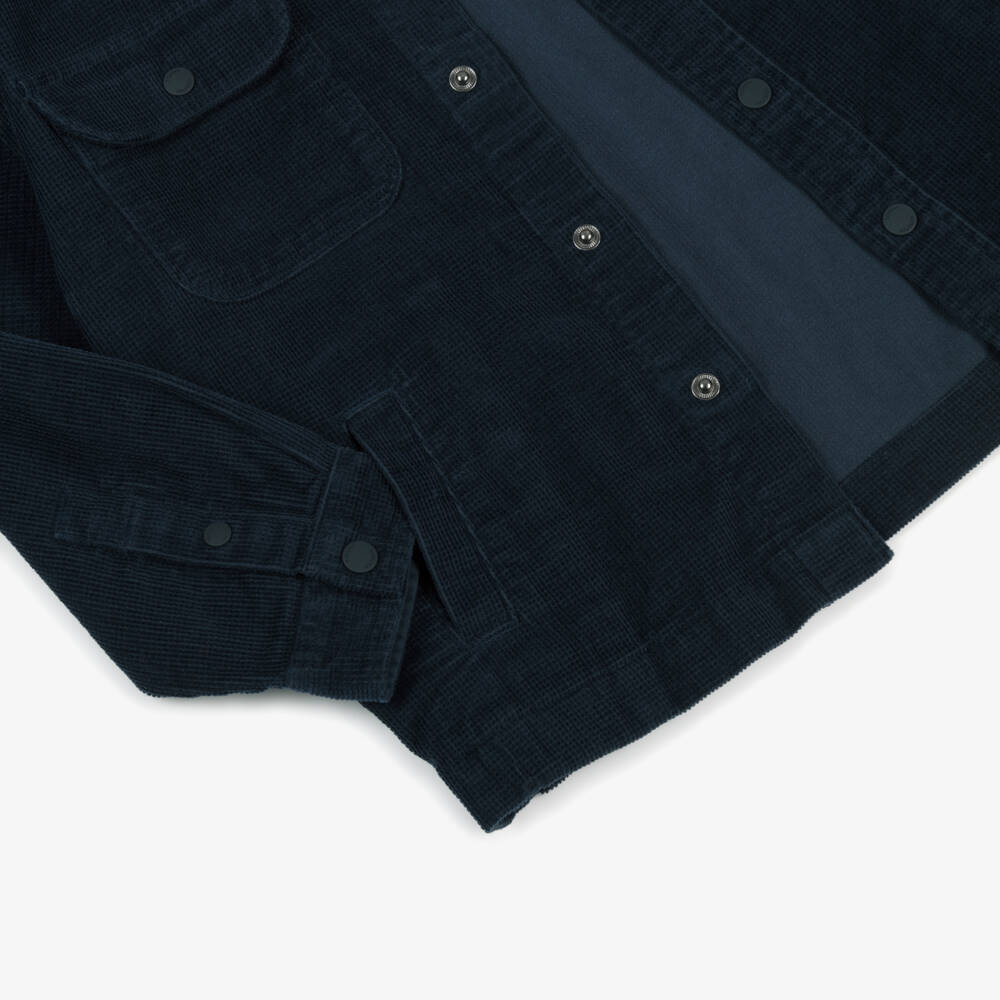 Tommy Hilfiger-Boys Navy Blue Cotton Corduroy Overshirt | Childrensalon