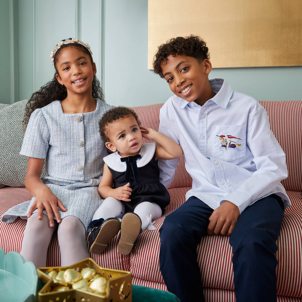 Tommy Hilfiger-Брюки чинос слим синие хлопковые для мальчиков | Childrensalon