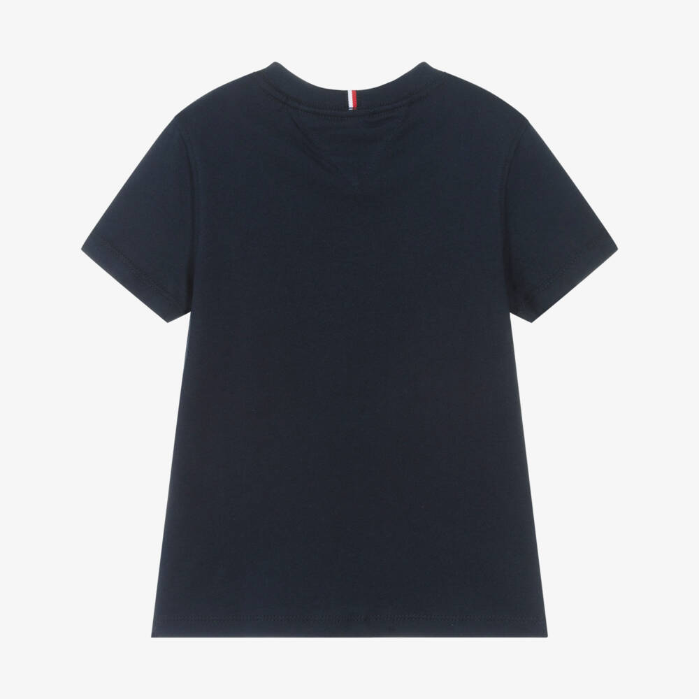 Tommy Hilfiger-تيشيرت قطن لون كحلي للأولاد  | Childrensalon