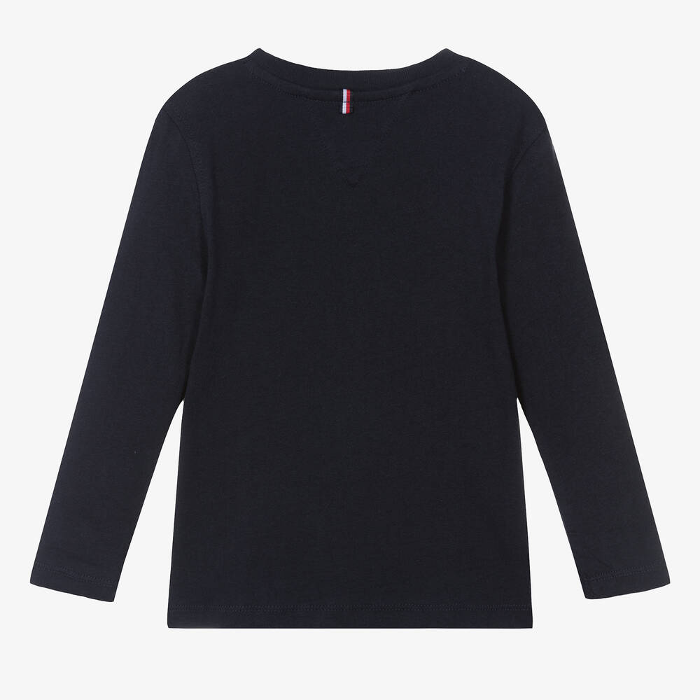 Tommy Hilfiger-توب قطن لون كحلي للأولاد | Childrensalon
