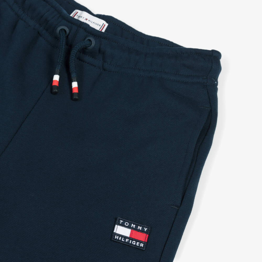 Tommy Hilfiger-Boys Navy Blue Cotton Tracksuit with Heritage Flag Logo | Childrensalon