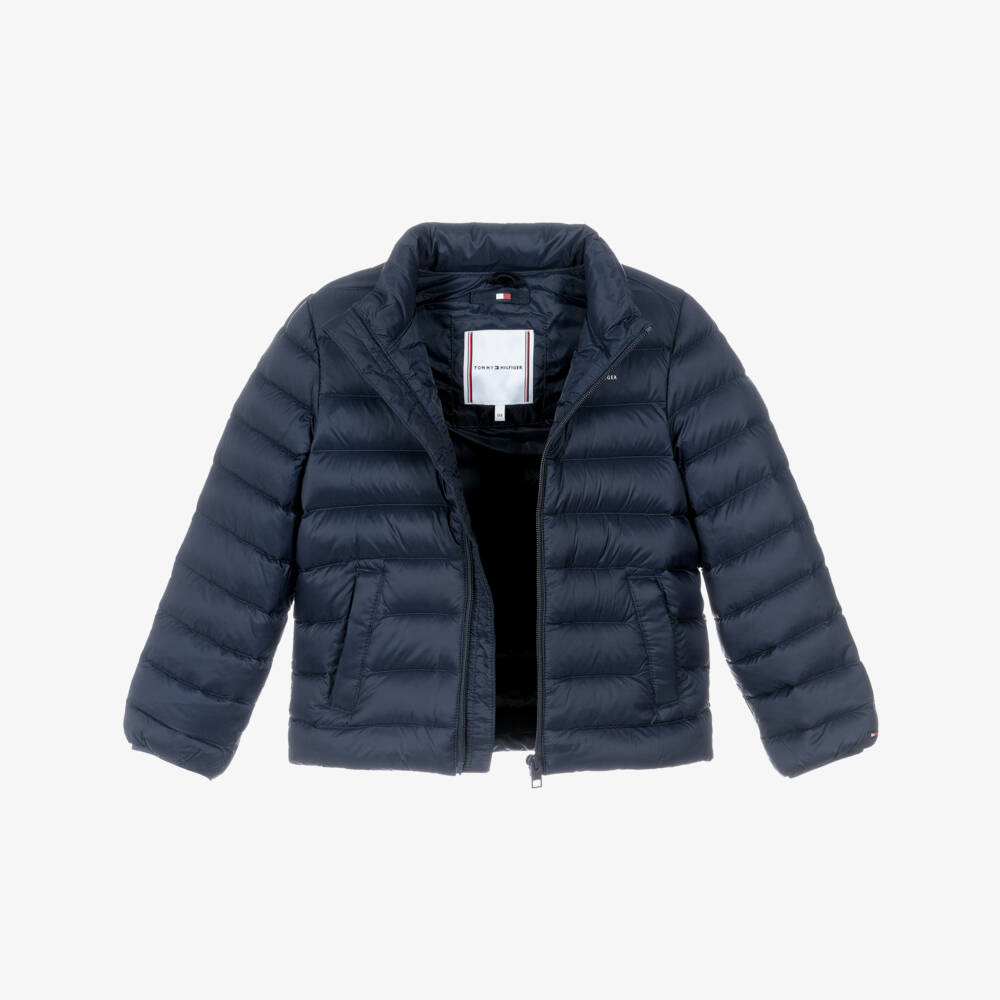 Tommy Hilfiger-Boys Navy Blue Down Padded Puffer Jacket | Childrensalon
