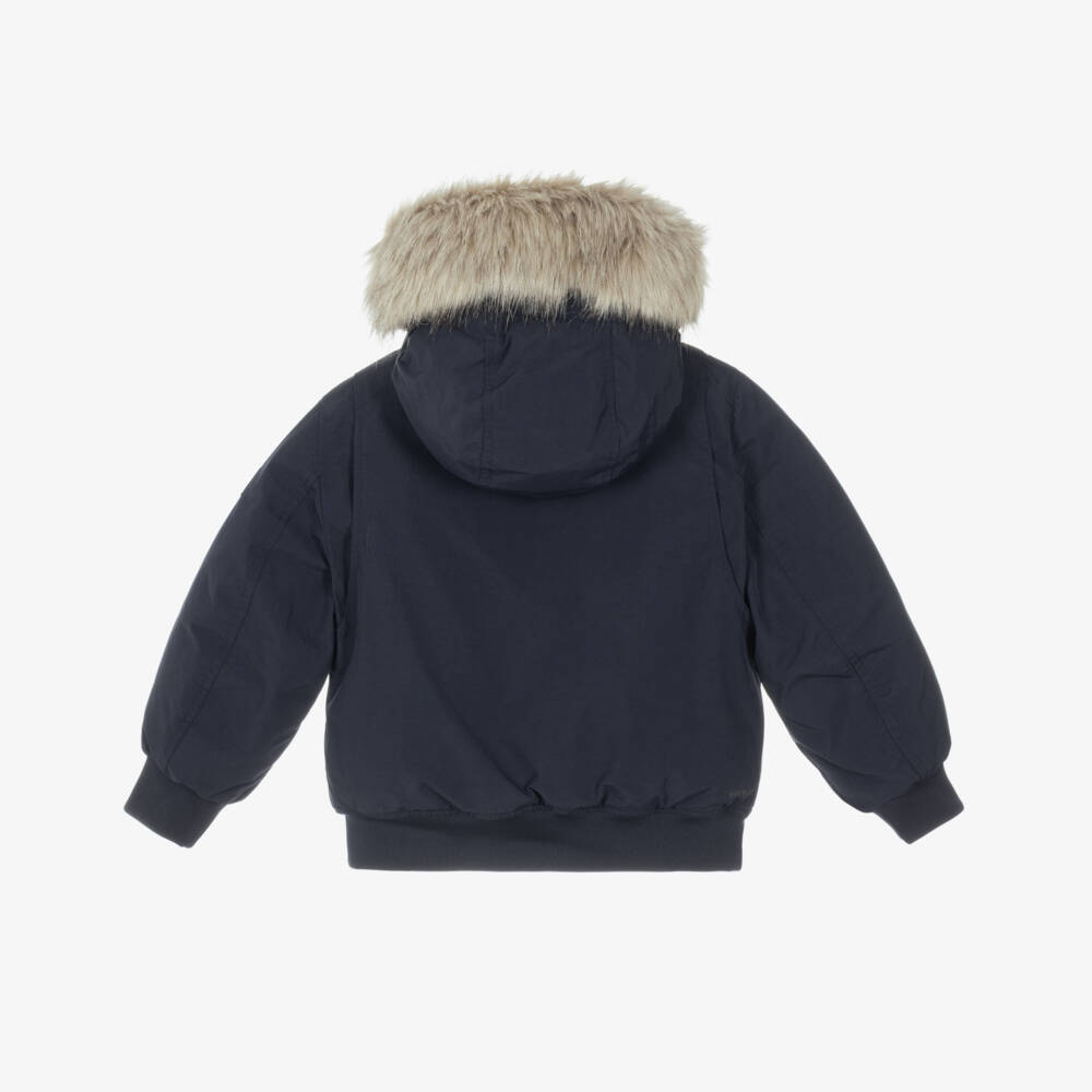 Tommy Hilfiger-Boys Navy Blue Padded Bomber Jacket | Childrensalon