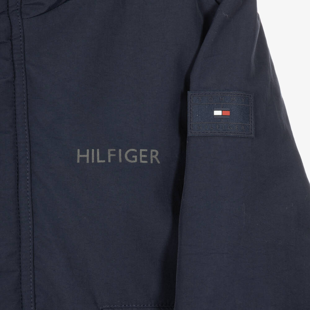 Tommy Hilfiger-Boys Navy Blue Padded Bomber Jacket | Childrensalon