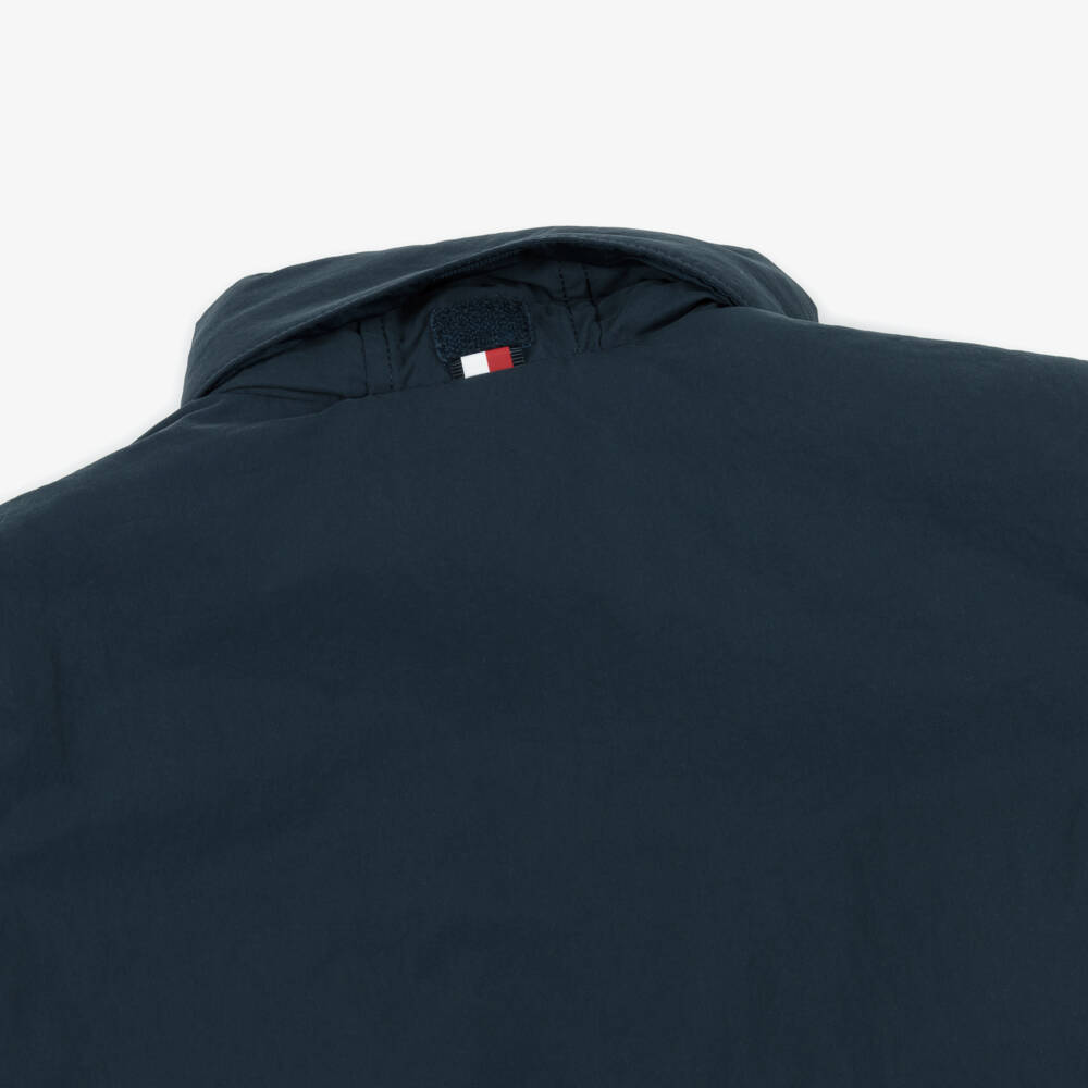 Tommy Hilfiger-Boys Navy Blue Padded Jacket with Packable Hood | Childrensalon