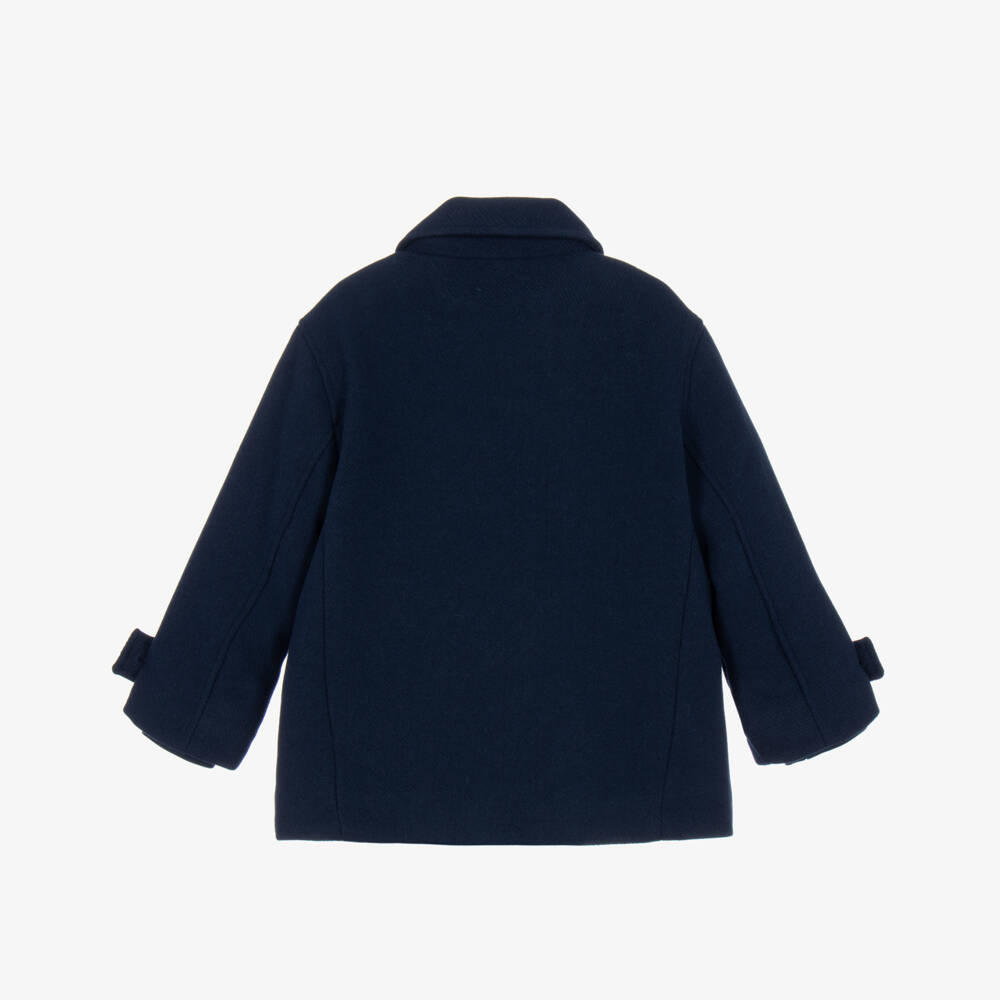 Tommy Hilfiger-Boys Navy Blue Pea Coat | Childrensalon