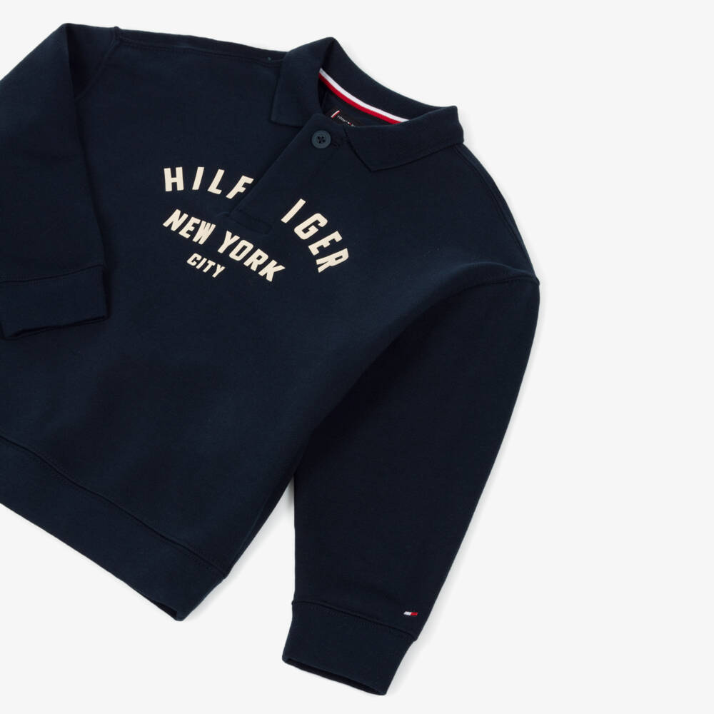 Tommy Hilfiger-Свитшот поло синий в стиле varsity для мальчиков | Childrensalon