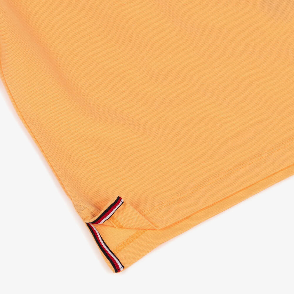 Tommy Hilfiger-قميص بولو قطن لون برتقالي للأولاد | Childrensalon