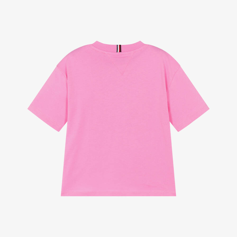 Tommy Hilfiger-Boys Pink Surf Logo Graphic T-Shirt | Childrensalon