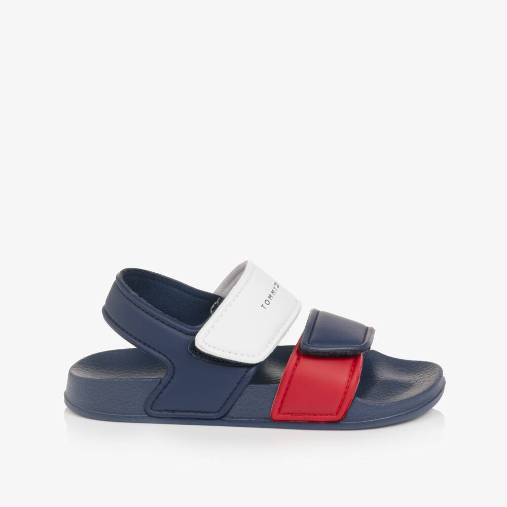 Tommy Hilfiger-Boys Tricolour Moulded Velcro Sandals | Childrensalon
