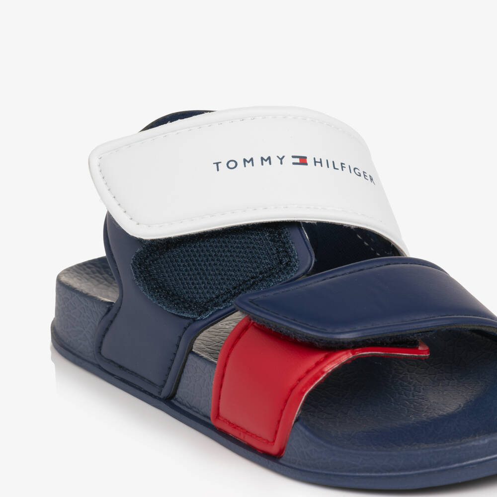 Tommy Hilfiger-Boys Tricolour Moulded Velcro Sandals | Childrensalon