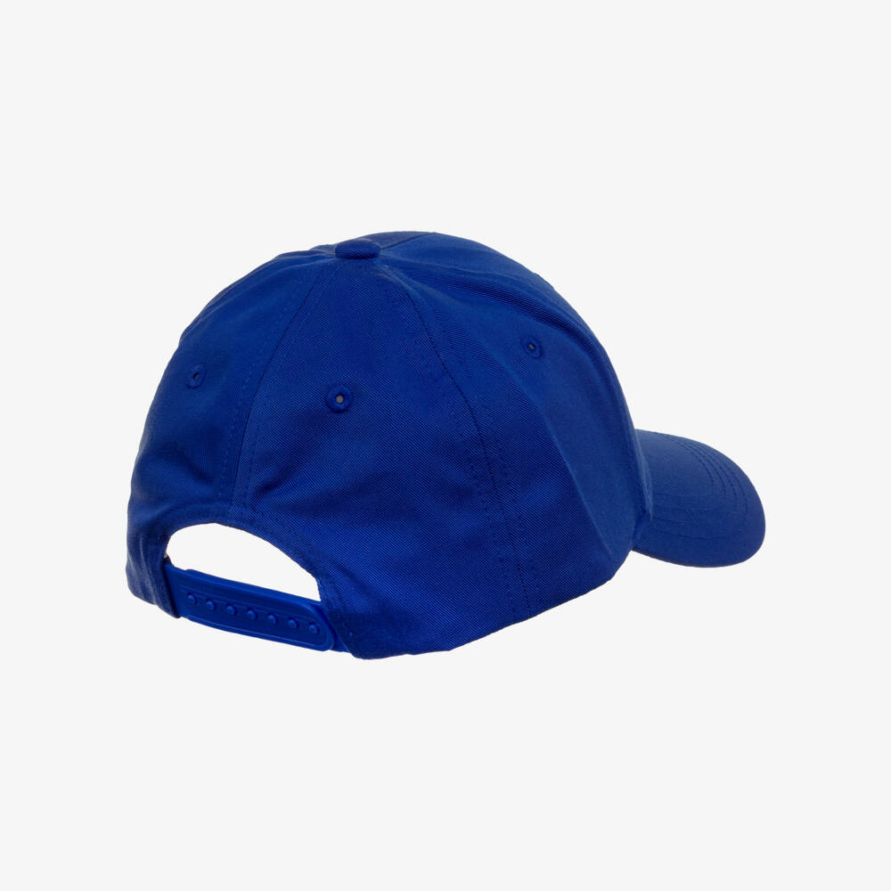 Tommy Hilfiger-Bright Blue Cotton Twill Cap with Flag Logo | Childrensalon
