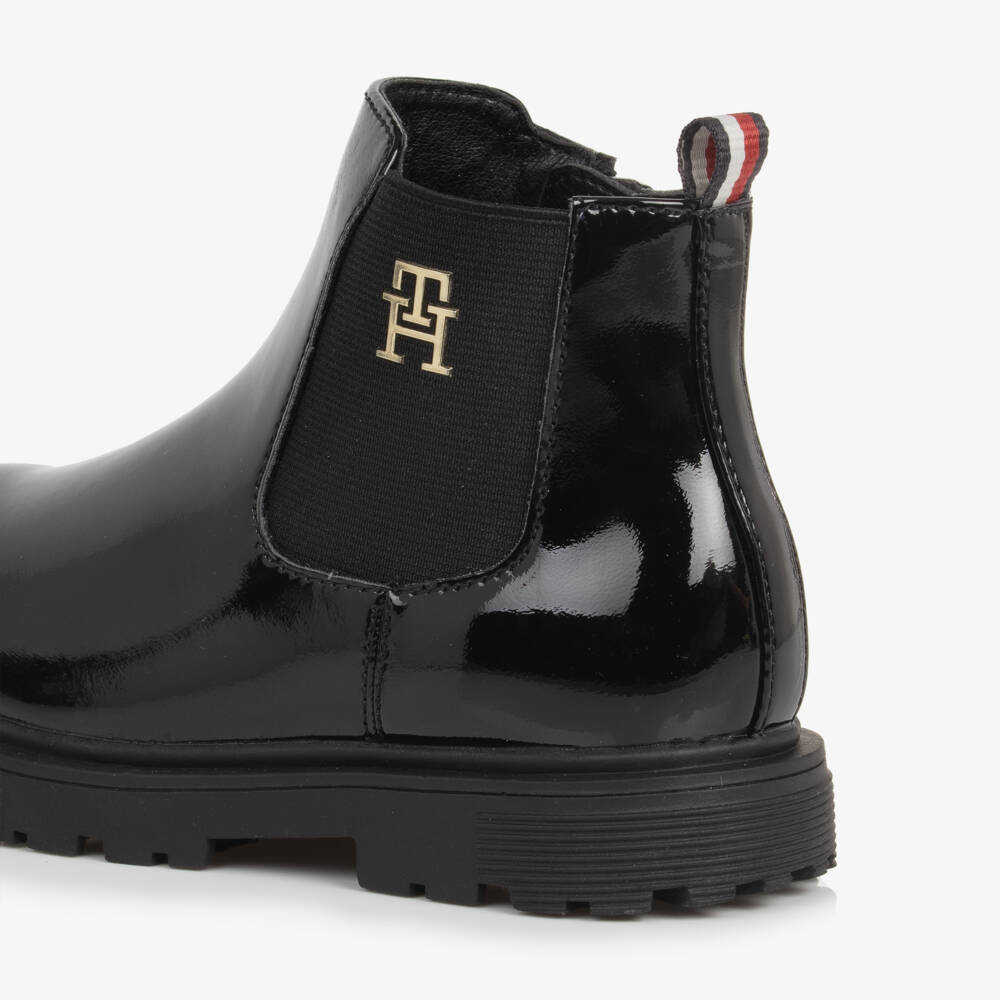Cheap tommy hilfiger black patent boots Hot Sale