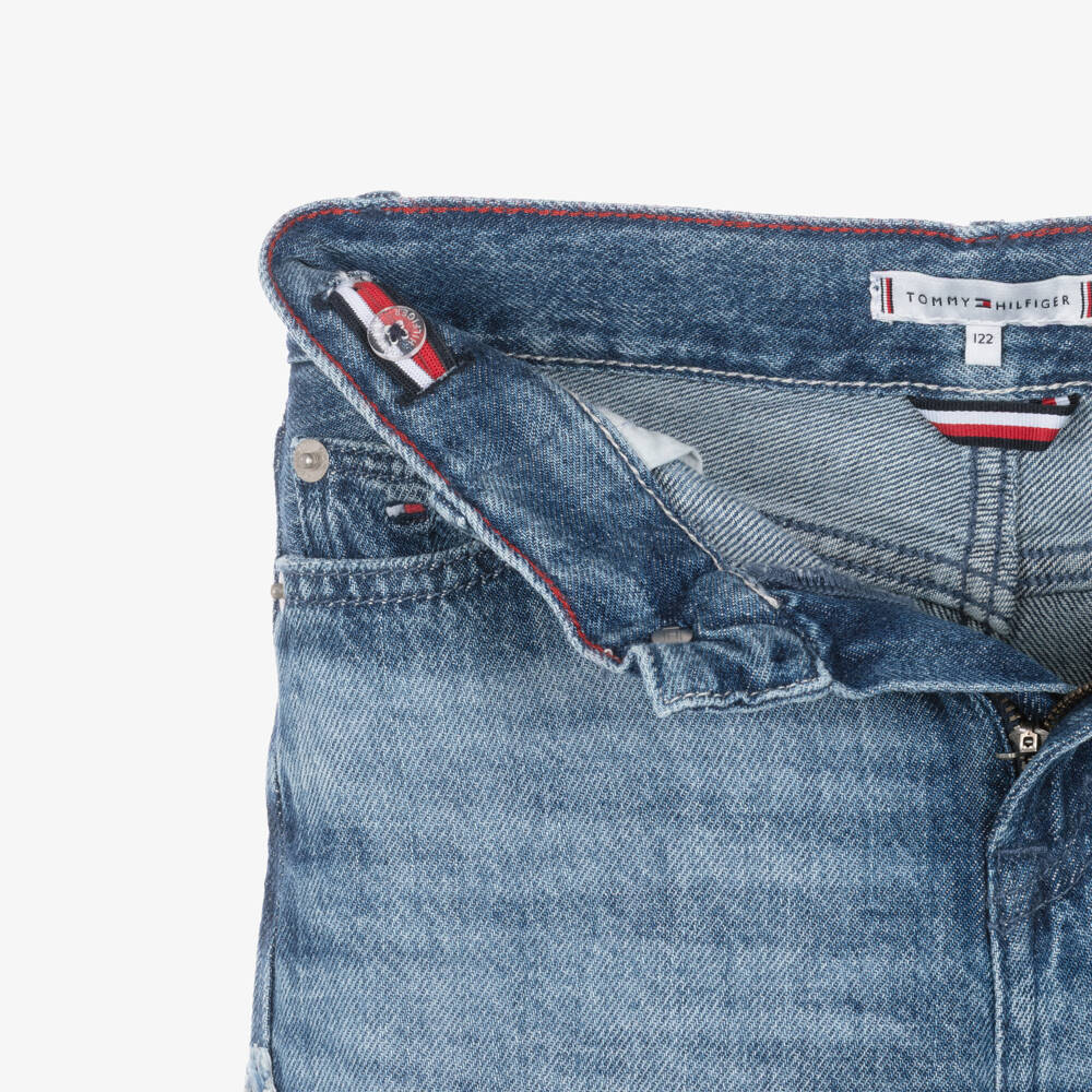 Tommy Hilfiger-Girls Blue Mabel Wide-Leg Jeans | Childrensalon