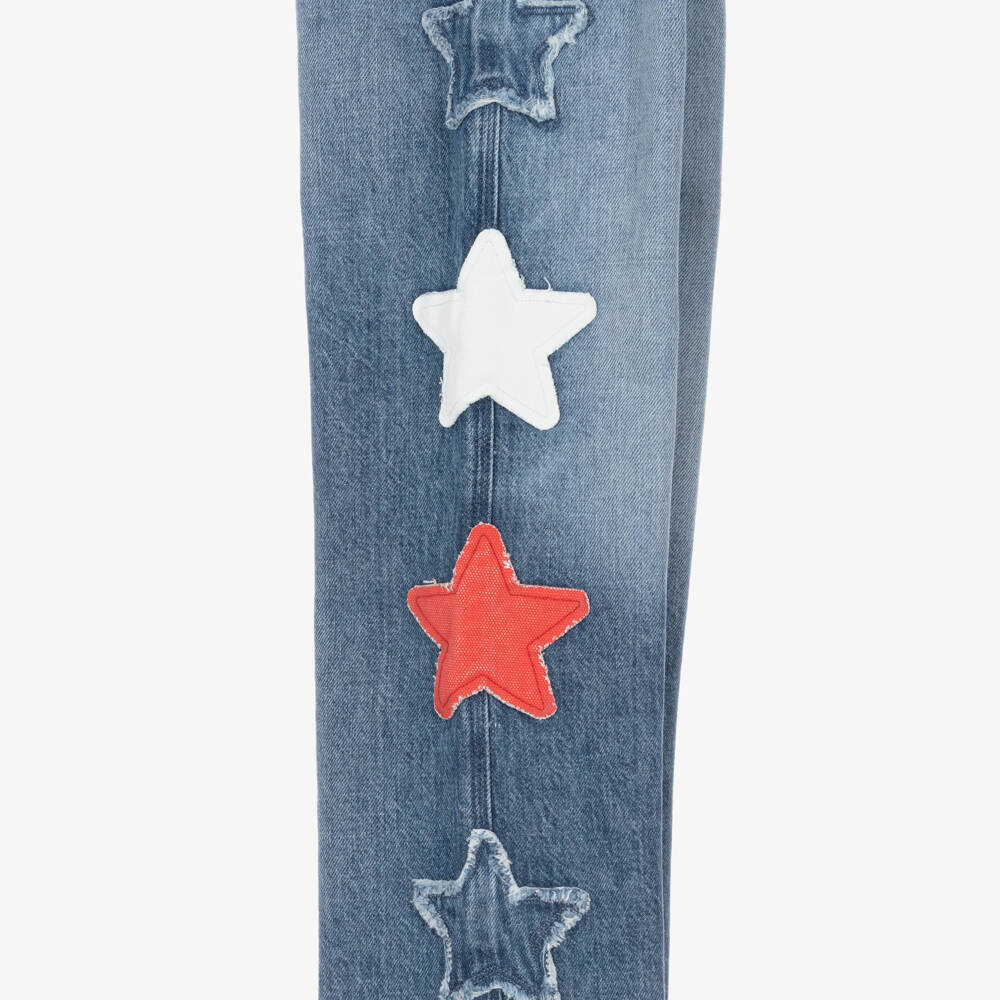 Tommy Hilfiger-Girls Blue Mabel Wide-Leg Jeans | Childrensalon