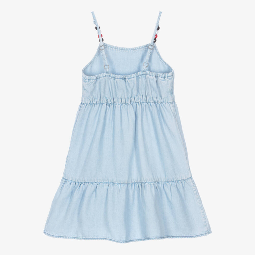 Tommy Hilfiger-Girls Blue Tencel Chambray Dress | Childrensalon