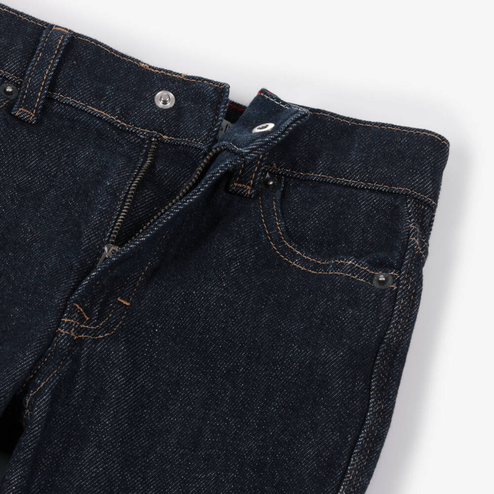 Tommy Hilfiger-Girls Dark Blue Denim Wide Leg Mabel Rinse Jeans | Childrensalon