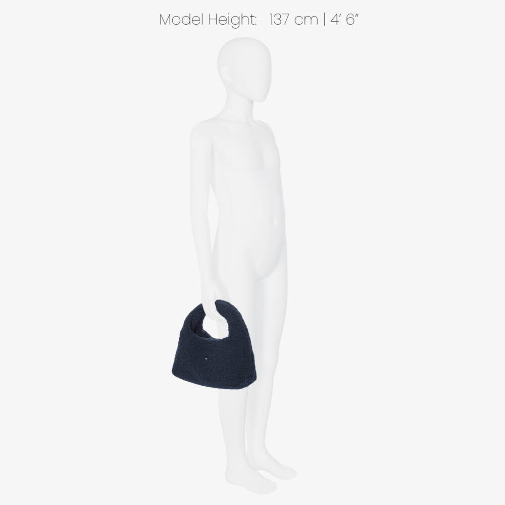 Tommy Hilfiger-Girls Dark Blue Teddy Bag (24cm) | Childrensalon