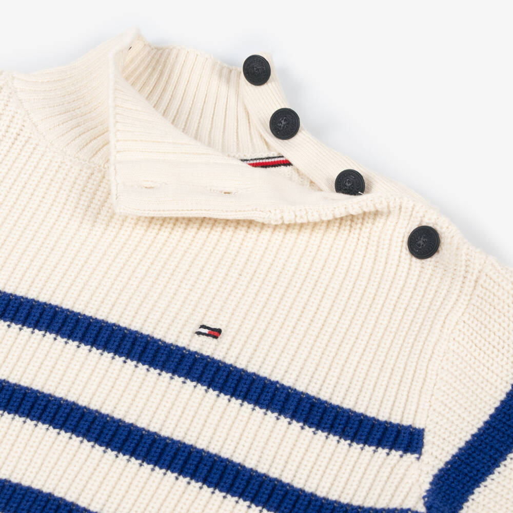 Tommy Hilfiger Kids Girls Sweater In Offwhite